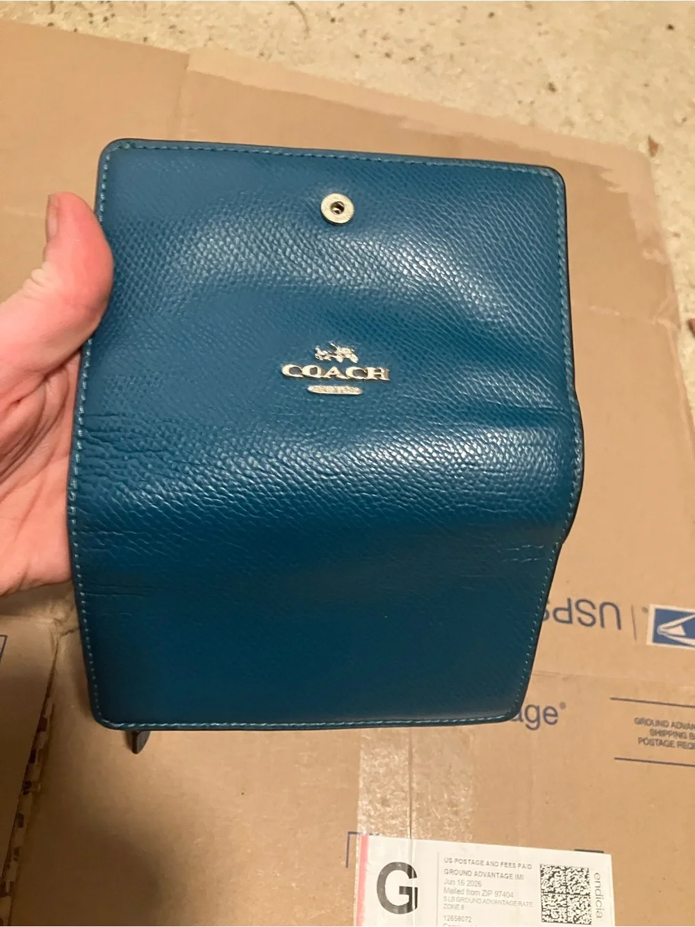 Coach pebble leather